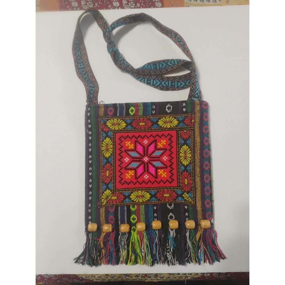 Canvas Embroidered Boho Ethnic Hippie Shoulder Bag Purse Crossbody Bohemian